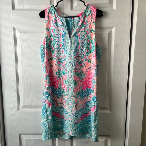 Lilly Pulitzer Blue and Pink Sleeveless Dress - Picture 3 of 7